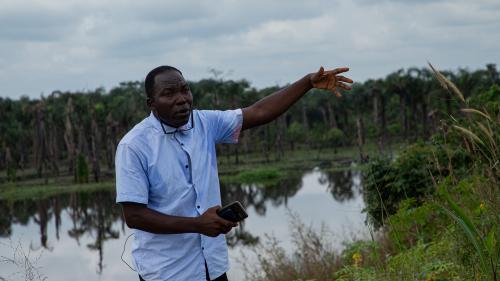 Jonah Gbemre, an activist from Iwhrekan, who has been battling Shell in the Nigerian courts to stop gas flaring since 2005.