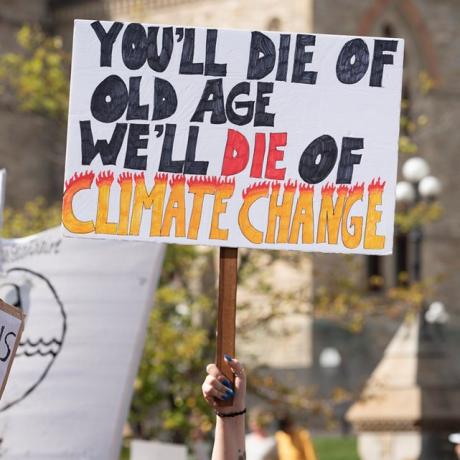 Photo of protesters at the Ottawa climate strike