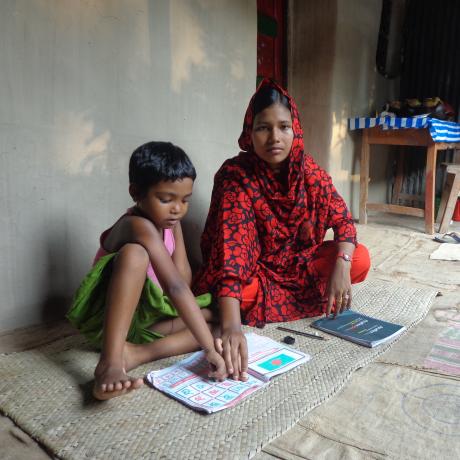 Tamanna is helping her younger sister with her studies