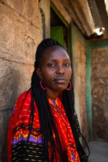 Rosemary, an agro-pastoralist and community leader living through climate change impacts in Isiolo, Kenya